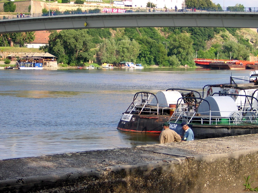 Novi Sad - fishermen on Danube