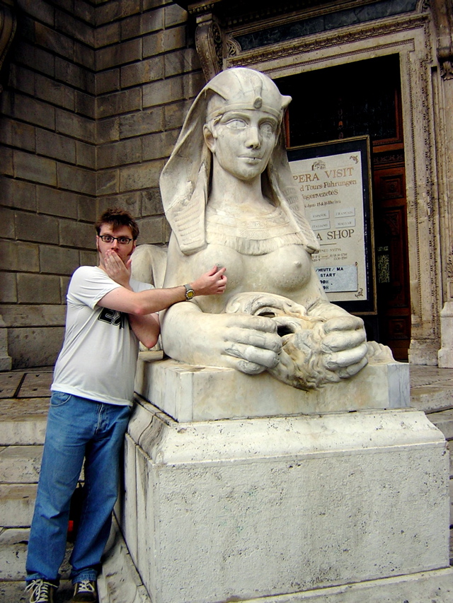 Budapest - James with Opera laydee sphinx