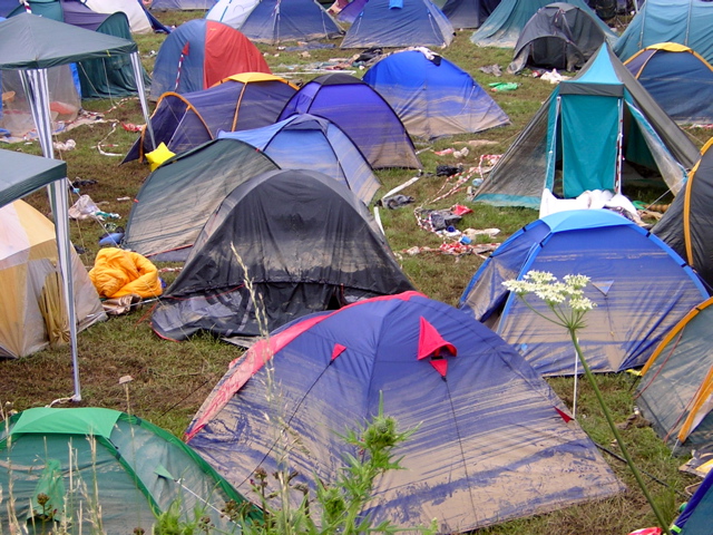 flooded tents