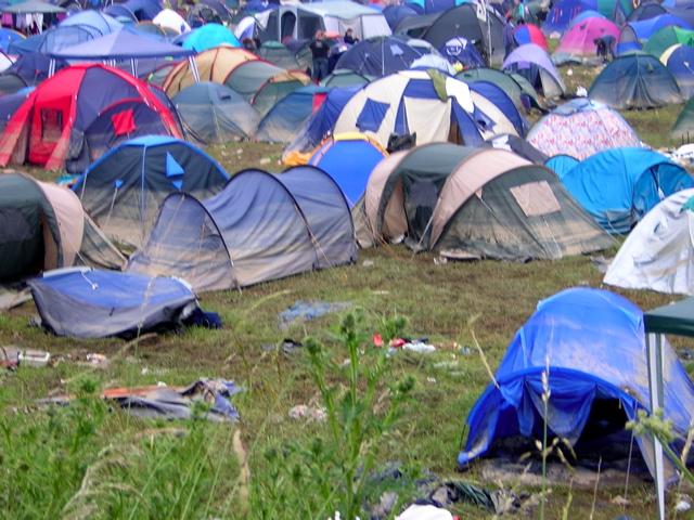 flooded tents